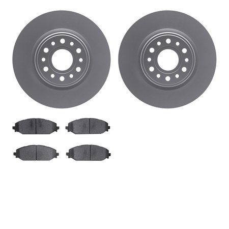 DYNAMIC FRICTION CO 4402-40023, Geospec Rotors w/Ultimate Duty  Brake Pads, High Resistance To Brake Fade, Silver 4402-40023